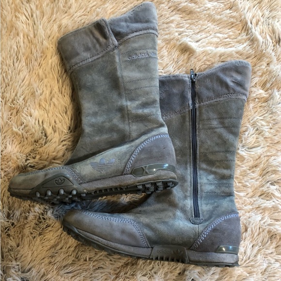 adidas Shoes Women High Too Suede And Fleece Adidas Winter Boots